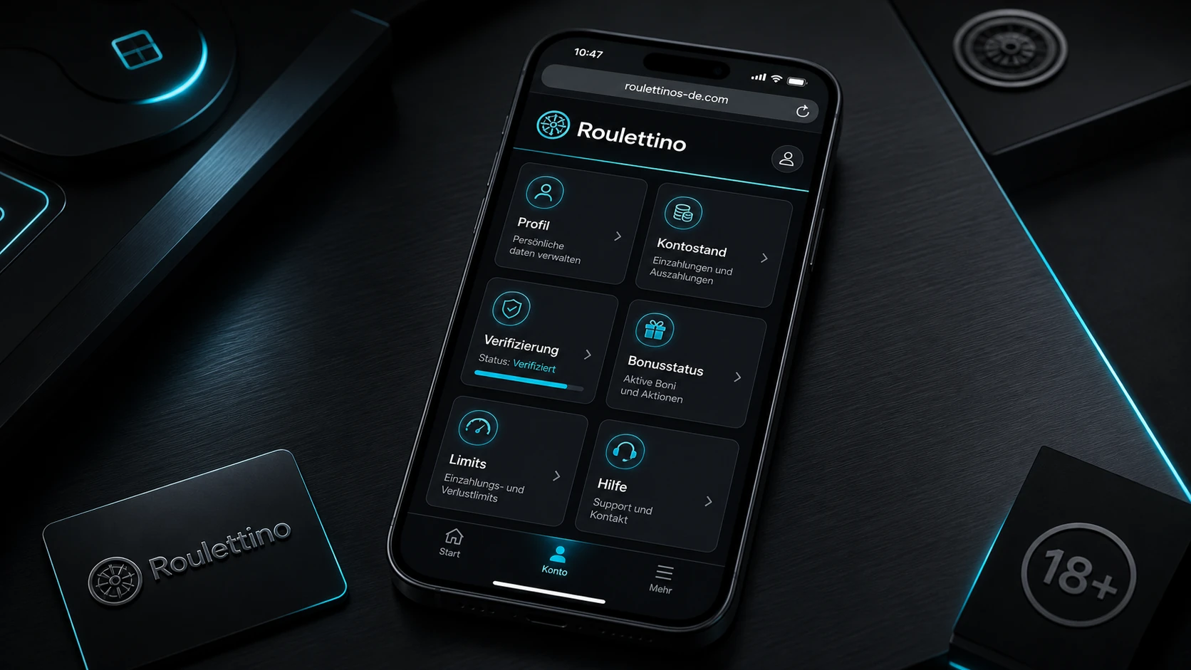 Hauptfunktionen des mobilen Kundenbereichs