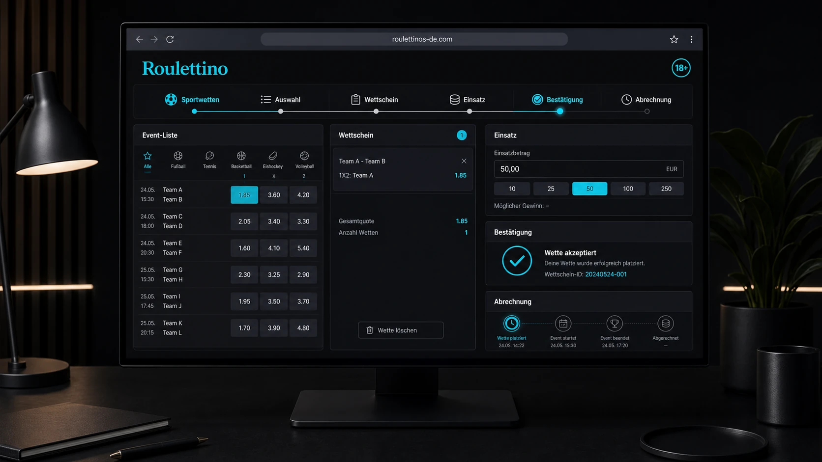 Wie Sportwetten auf einer Plattform ablaufen