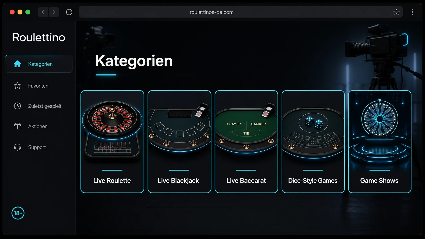 Welche Spielkategorien im Live-Bereich zu finden sind