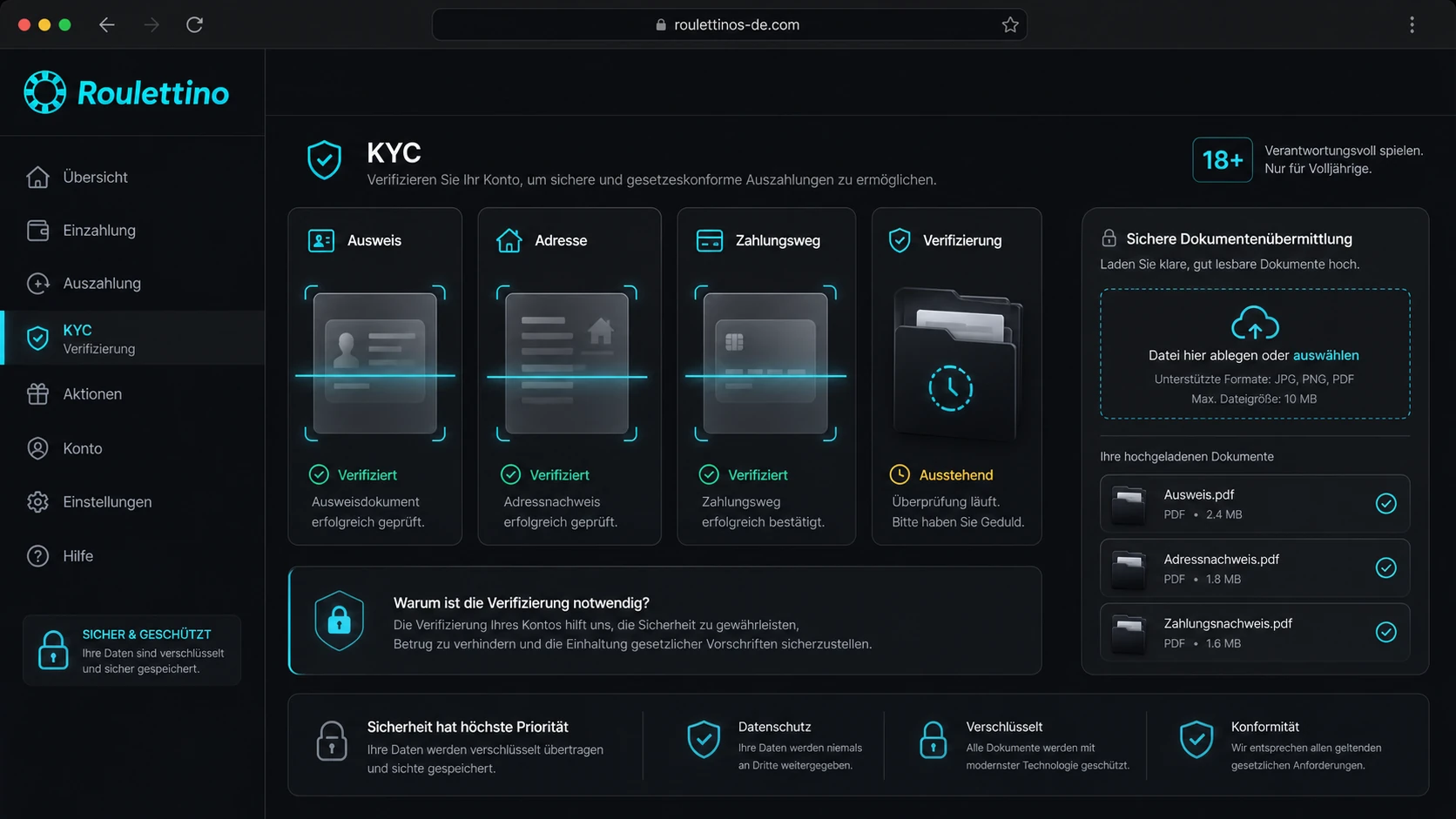 KYC und Verifizierung im Konto